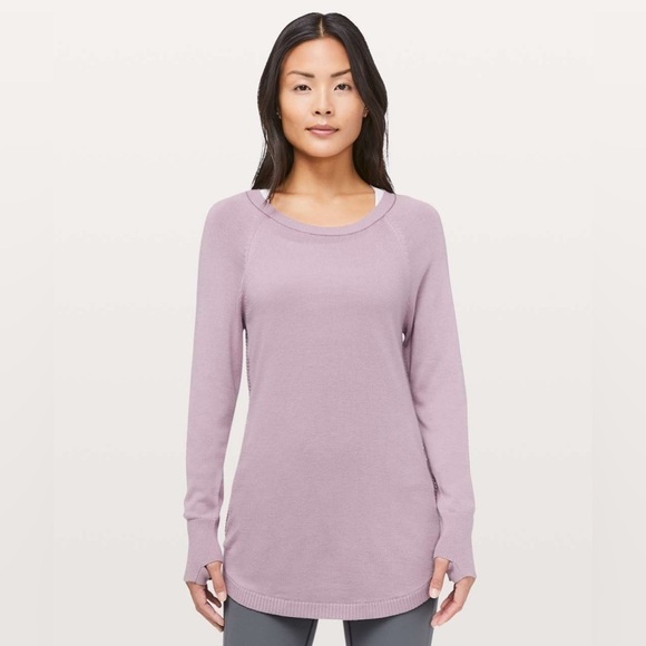 Lululemon | Hello Aloe Purple Pullover Knit Sweater Modal Silk Blend Size 4 - Picture 1 of 16